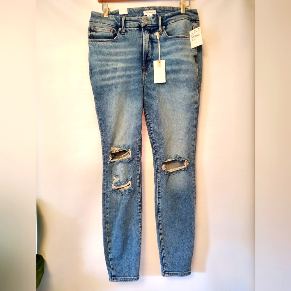Good American distressed jeans